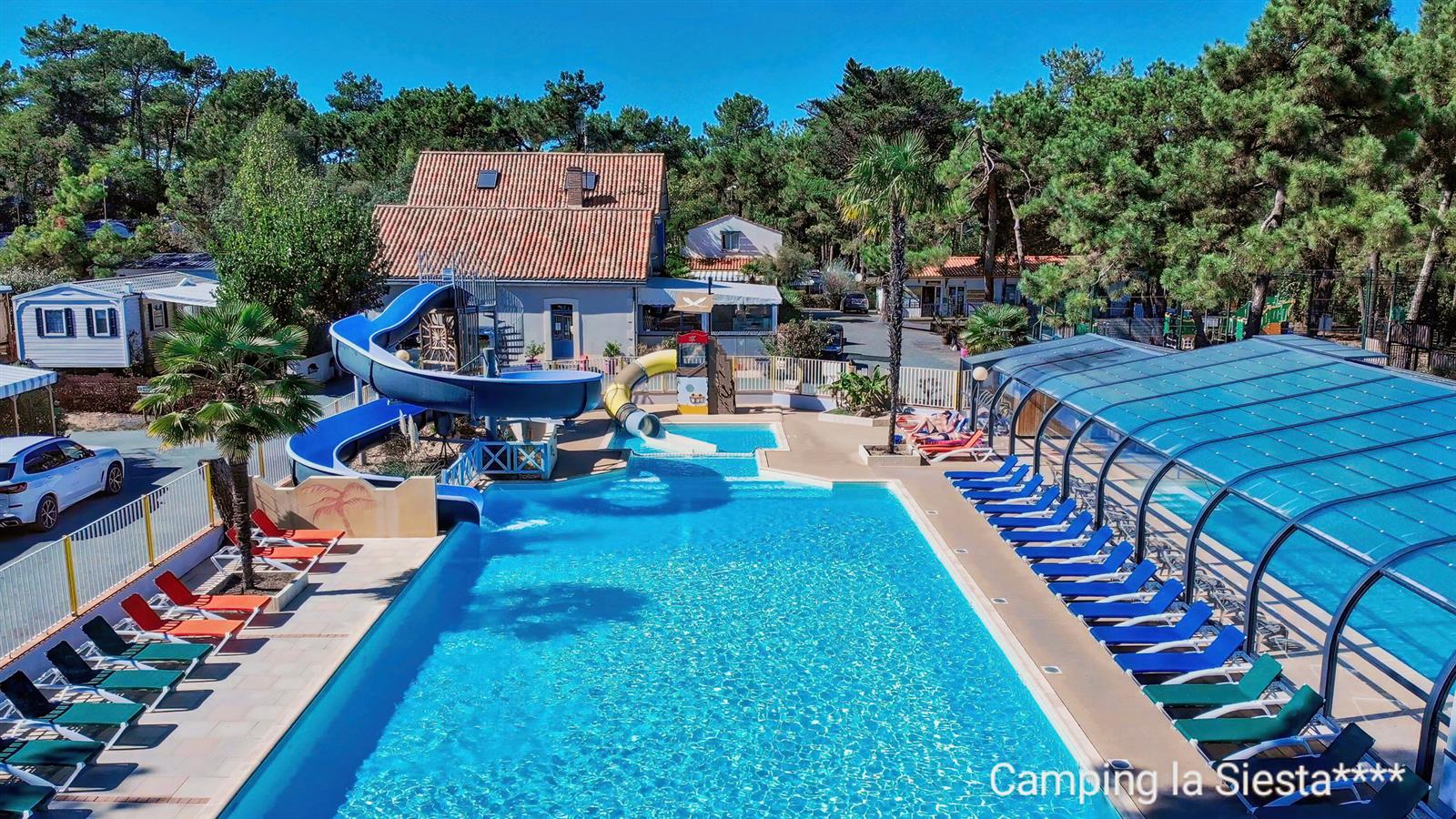 Camping con piscina y tobogán en L'aiguillon La Presqu'île - Camping La Siesta | La Faute sur Mer